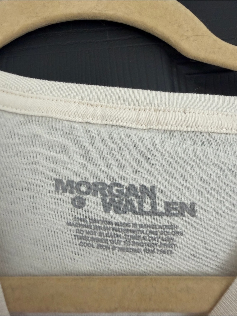 Morgan Wallen Graphic Cowboy Tee - Cream with Orange & Teal Print - Picture 5 of 7